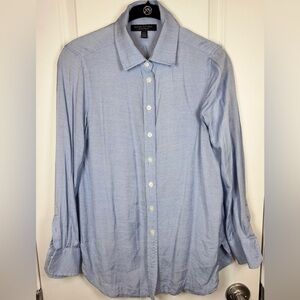 Banana Republic Parker Tunic Blue Button Down Shirt ClassicWardrobe XXS Preppy